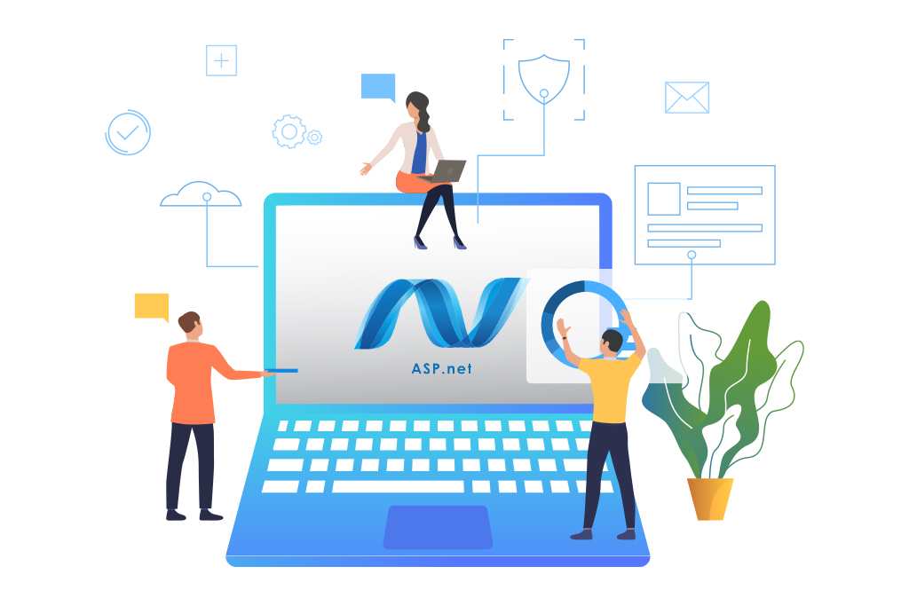 team discussing about asp dot net development