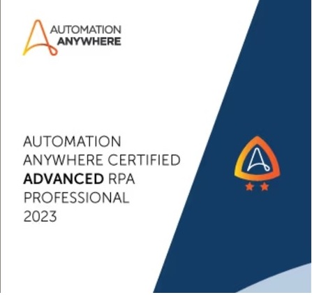 Automation Anywhere Certified Advanced RPA Professional ​